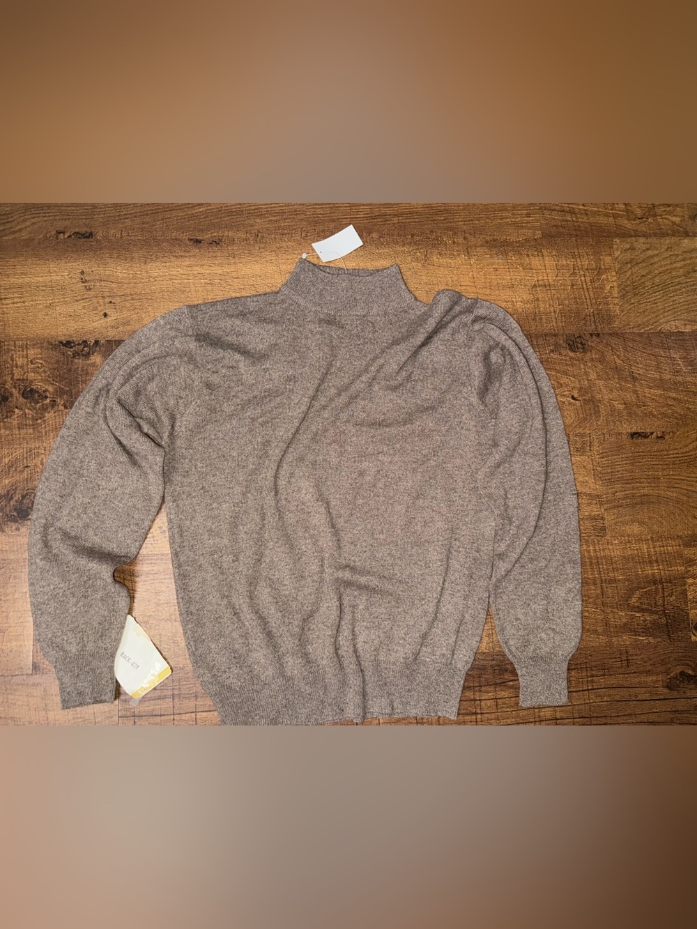 Men's Cashmere Taupe Turtleneck Sweater - Soft Knit Pullover